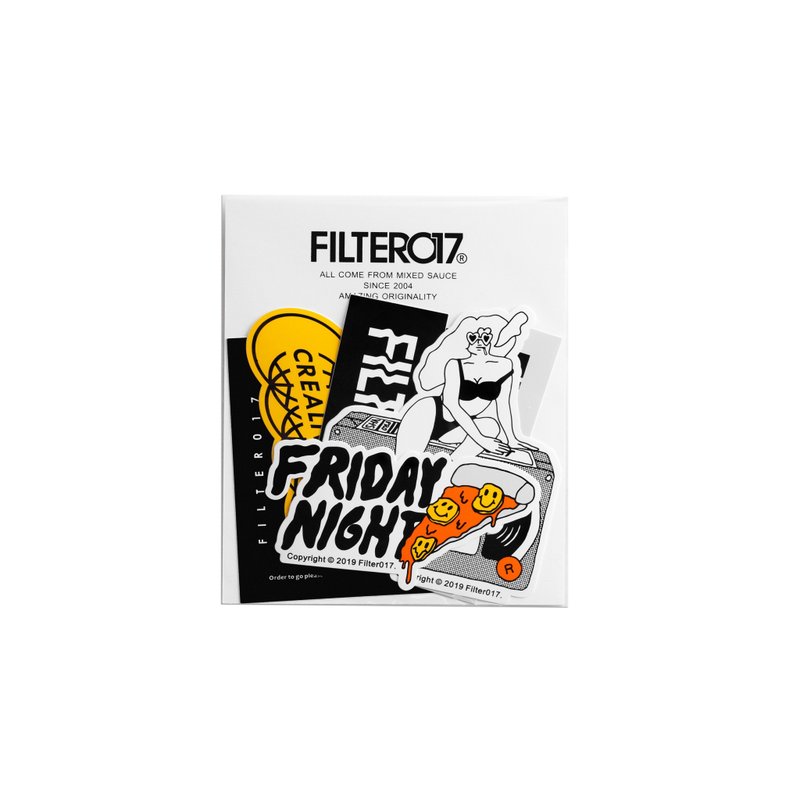 Filter017 Friday Night Series Sticker Pack - Friendly Pizza - สติกเกอร์ - กระดาษ 