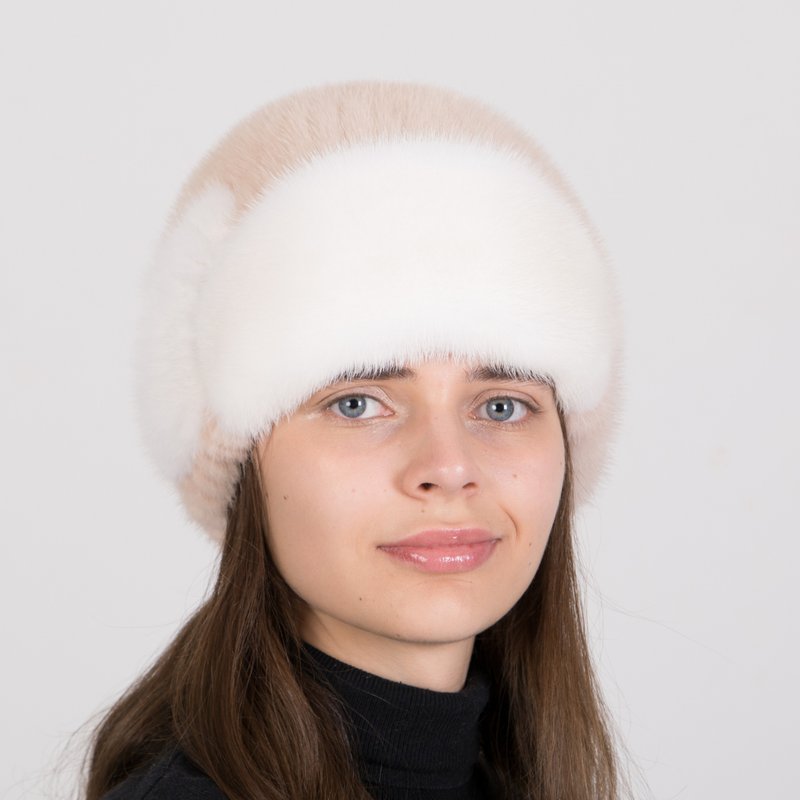 Real Fur Hat Women's Style Mink Hat Winter Russian Fur Hat Warm Real Fur Hat - 帽子 - 羊毛 多色