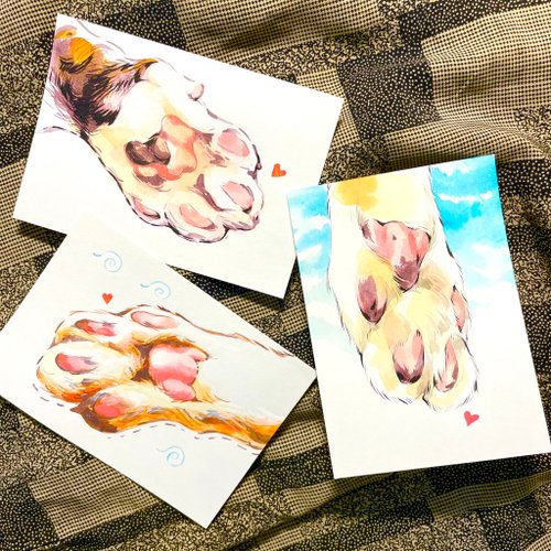 Fiendraw芬酌似顏繪 寵物肖像 似顏繪 肉球 (含框)