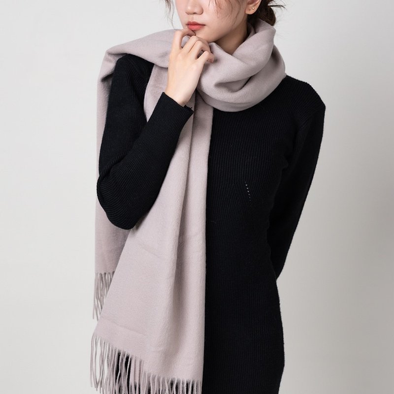 臻果可可 | 厚織系列 純羊毛圍巾 - 圍巾/披肩 - 羊毛 卡其色