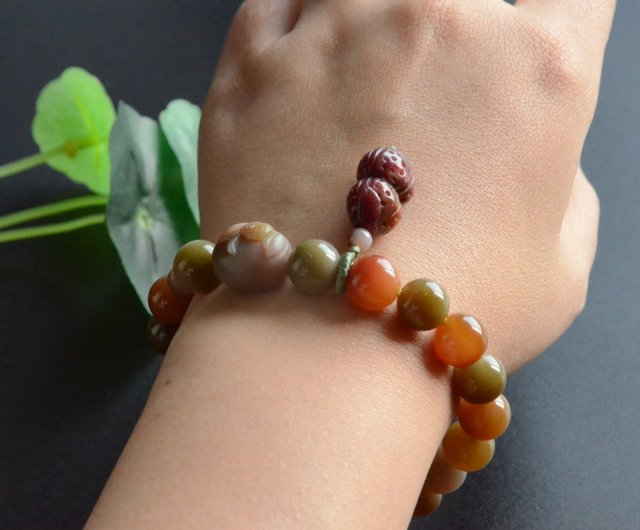 Natural Yanyuan agate bracelet high selling quality beaded handmade jewelry love lucky