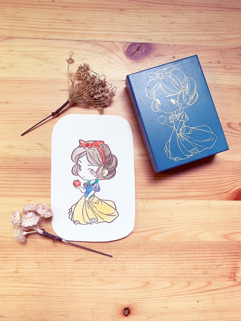 QQ Princess Stamp(Snow White) - Stamps & Stamp Pads - Wood Blue