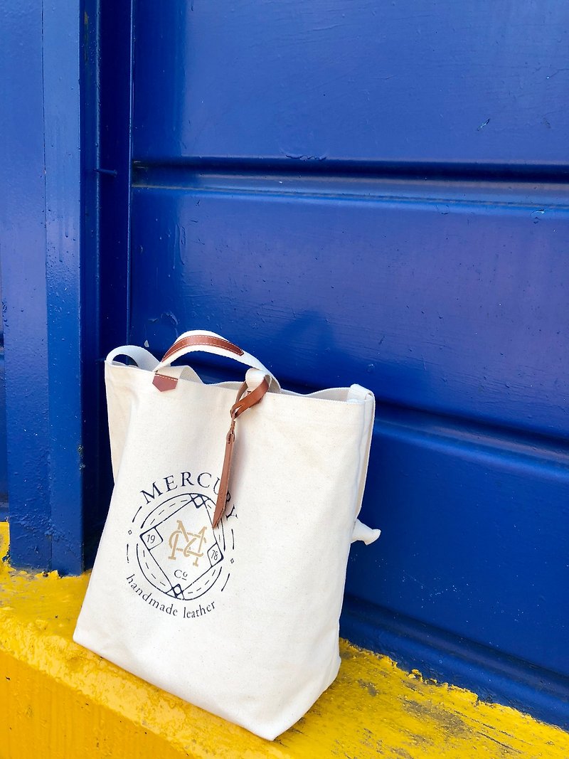 Mercury Portable Shoulder Canvas Bag Custom Branded with English Letters - Messenger Bags & Sling Bags - Cotton & Hemp 