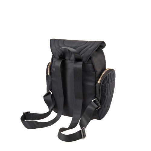 Morn Creations Owl Backpack - Black, Rivets (S)