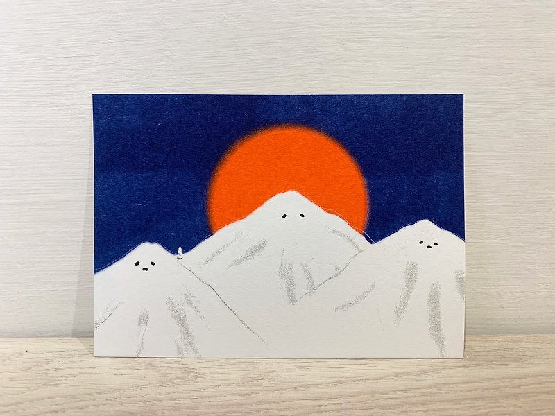 Stencil Printing Postcard I Ghost - การ์ด/โปสการ์ด - กระดาษ 
