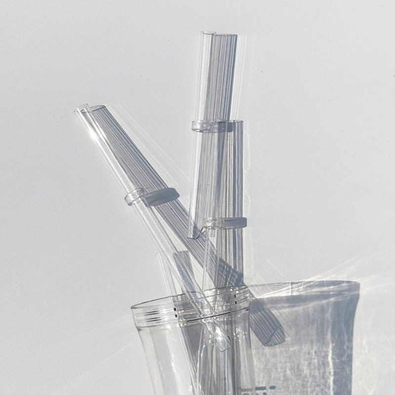 Eacy Cup 系列專用環保粗吸管細吸管 - 環保吸管 - 塑膠 透明