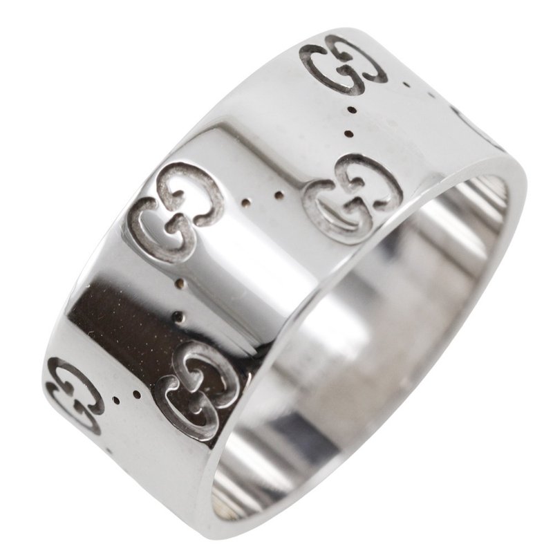 【日本直送】グッチ GUCCI アイコン ワイド 17号 リング・指輪 K18WG 約9.0g ユニセックス【中古】 - 戒指 - 貴金屬 銀色