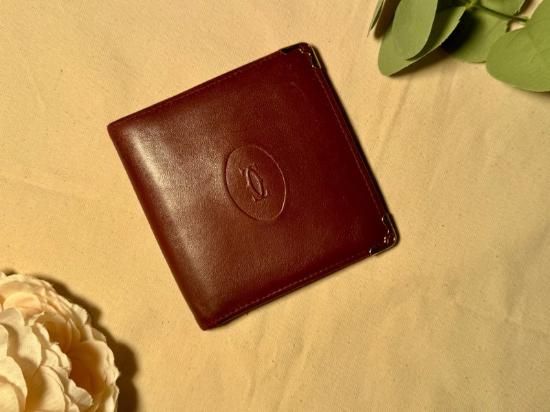 Cartier Vintage Bifold Wallet - Wallets - Genuine Leather Red