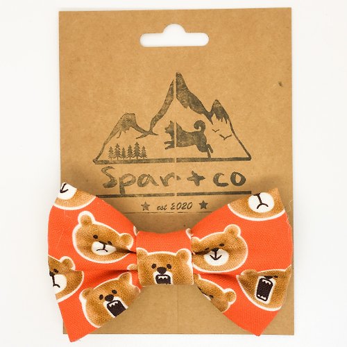 Spar + Co 【橙熊】寵物特色領結 - 送頸帶
