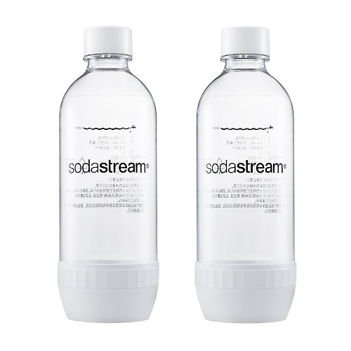 Sodastream 舒達氣泡水機 英國SodaStream 專用水瓶1L-2入組 / 白