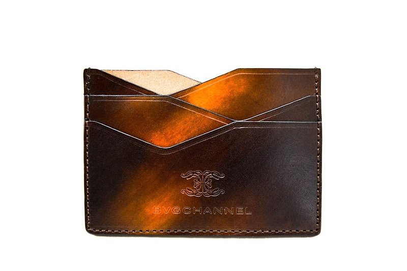 ACROMO Brown Flat Card Holder - Card Holders & Cases - Genuine Leather Brown