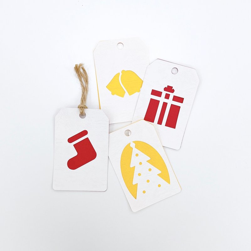 【隨禮小卡】紙雕材料包 (8入) - 卡片/明信片 - 紙 紅色