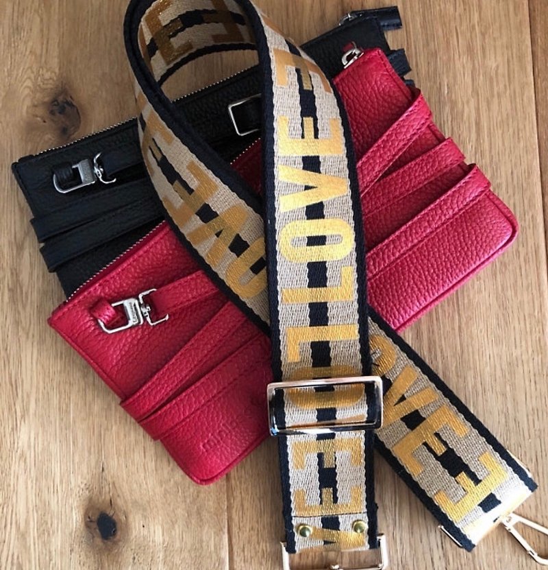 2 inch  Jacquard Webbing strap ,Replacement Bag Strap. Adjustable straps - อื่นๆ - ผ้าฝ้าย/ผ้าลินิน สีดำ
