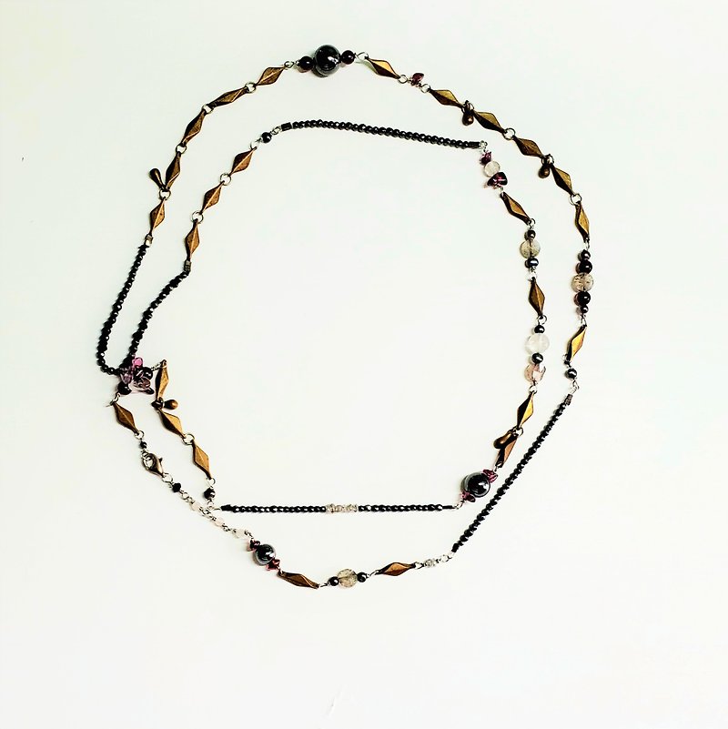 Natural semi-precious stones necklace (with certificate) - Necklaces - Gemstone 