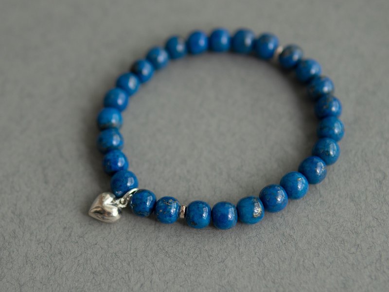 Lapis Lazuli Bracelet Bracelet Morandi Color Afghanistan Natural Old Mineral Material - สร้อยข้อมือ - คริสตัล 