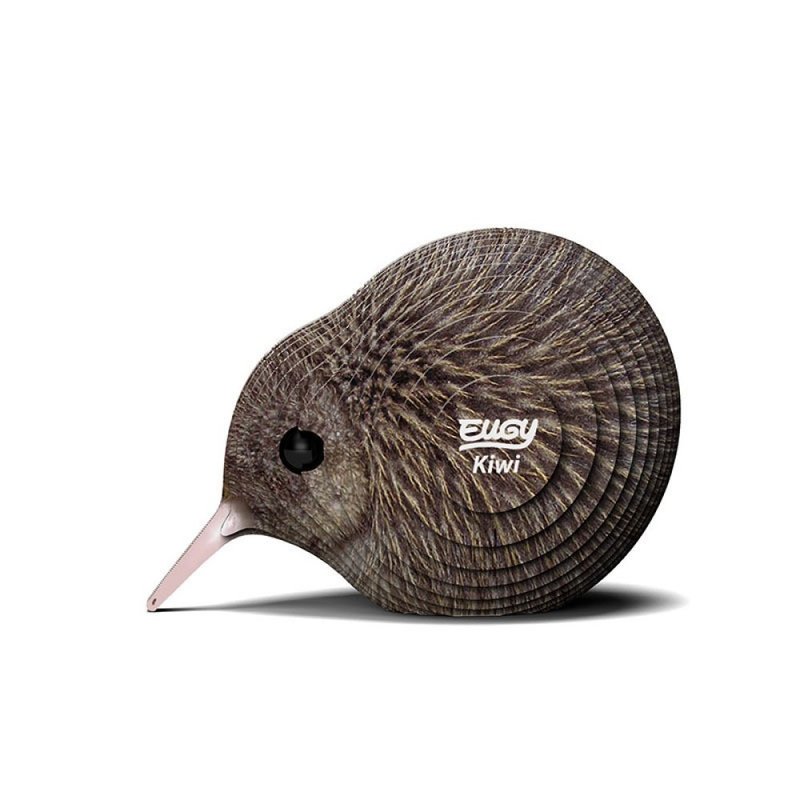 EUGY 坑紙3D拼圖 - 001 奇異鳥 拼圖 公仔 玩具 玩偶 奇異鳥 拼圖 - 拼圖 - 紙 咖啡色