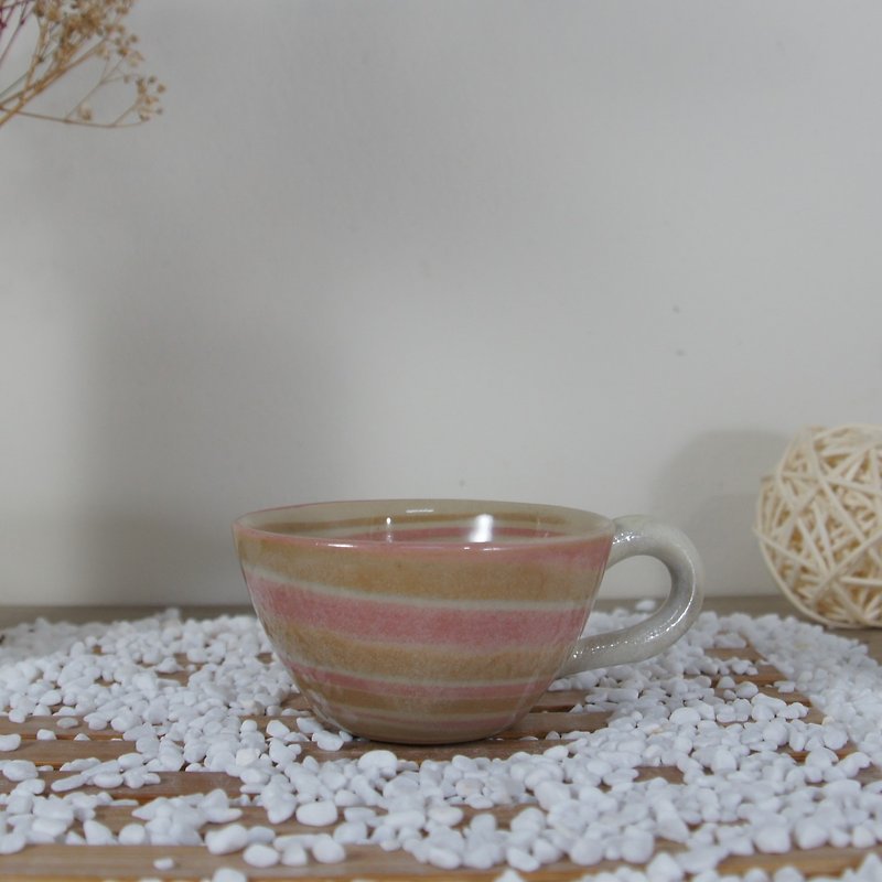 (展示品)絞胎咖啡杯,茶杯,點心杯-約95CC - 咖啡杯/馬克杯 - 陶 多色