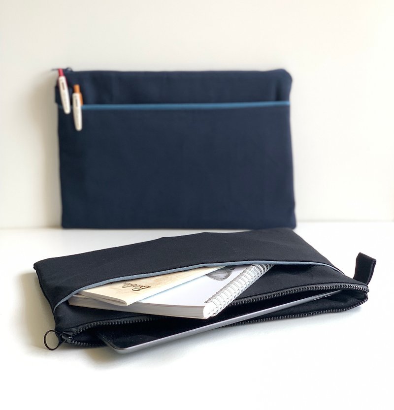 經典素色多功能收納包/ iPad平板保護袋 - 電腦包/筆電包 - 棉．麻 