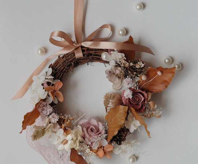 クリスマスギフトボックス】xuli.96 素朴な落葉赤のリース