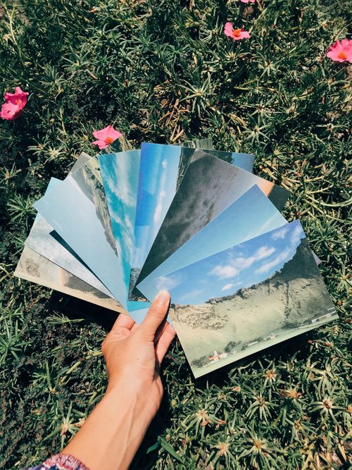 Scenery of the world. Iceland series photographic postcards set of eight pictures of the green island