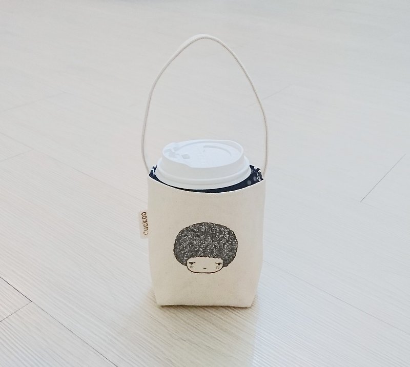 Beverage bag, environmental protection bag, hand-cranked beverage bag, coffee bag, Q Maohua Mom - Beverage Holders & Bags - Cotton & Hemp 
