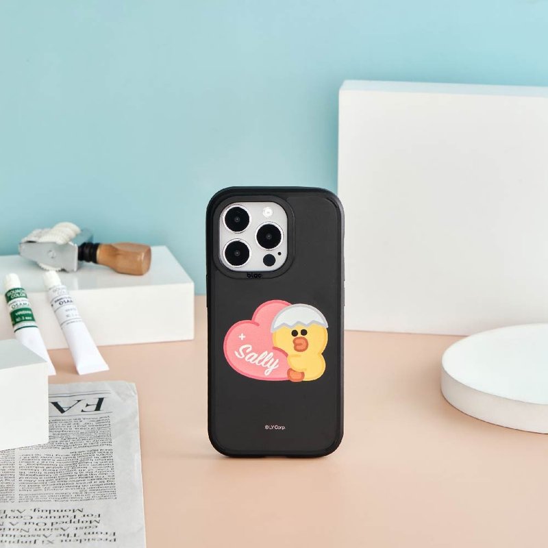 LINE FRIENDS MINI-莎莉抱抱愛心峽谷強悍MagSafe iPhone手機殼 - 手機殼/手機套 - 矽膠 多色