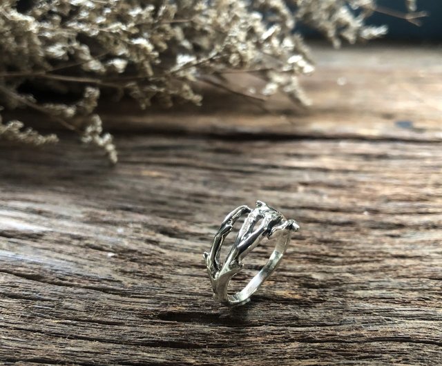 Sterling Silver Ring - Crown Of Thorns Ring Polished