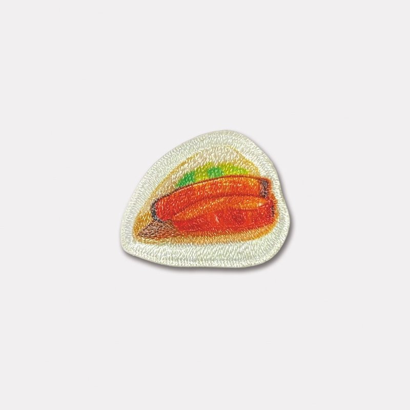 刈包雙用刺繡布貼/台灣伴手禮/台灣特色禮 - 徽章/別針 - 繡線 多色