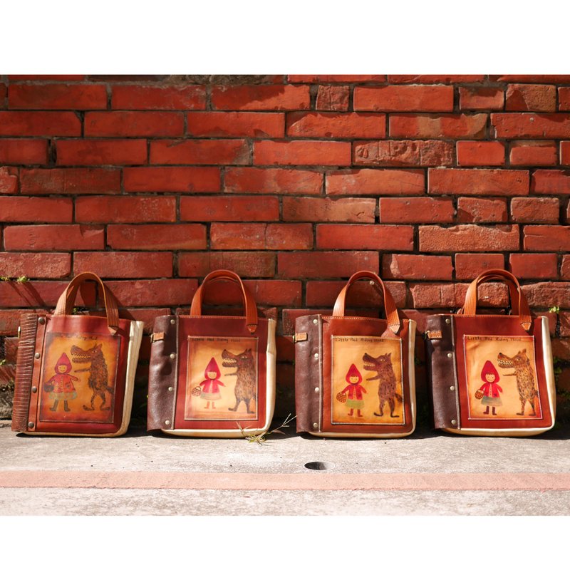 Little Red Riding Hood Picture Book Pack - Handbags & Totes - Genuine Leather Brown