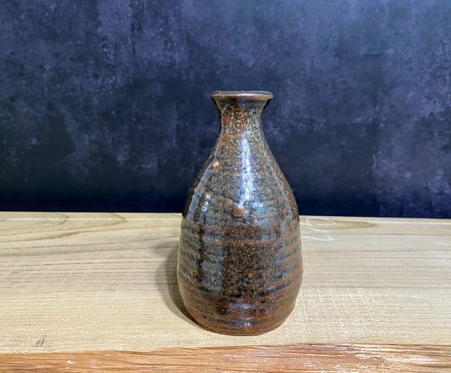 徳利　？ 花瓶？ やきもの 花柄 徳利 角瓶 酒器 レトロ 通い徳利/蔵出/貧乏徳利とっくり/酒器/