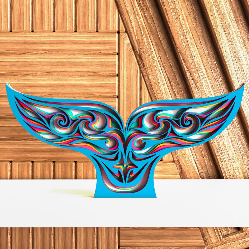 Whale tail svg, Laser cut dxf files, Wall Art Fox, SVG Wall decor, Dxf vector - 其他數位設計 - 其他材質 