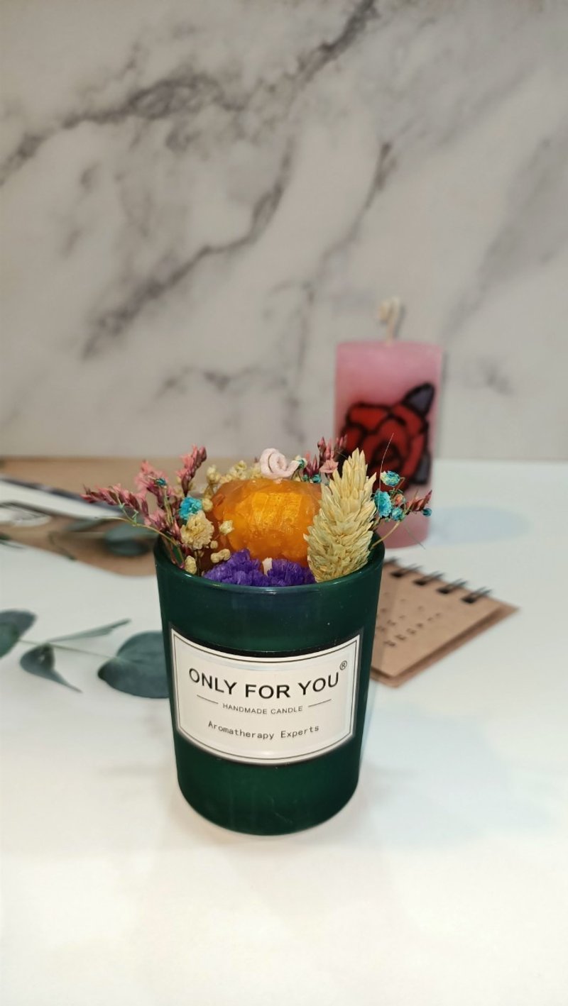 [Customized gifts] Birthday Gemstone candles Christmas exchange gifts, photo props, home fragrance Wax - เทียน/เชิงเทียน - ขี้ผึ้ง สีเหลือง