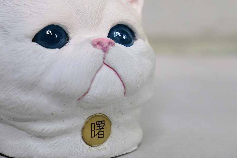 客訂 曙MUSE貓咪名片座 - 燈具/燈飾 - 水泥 白色