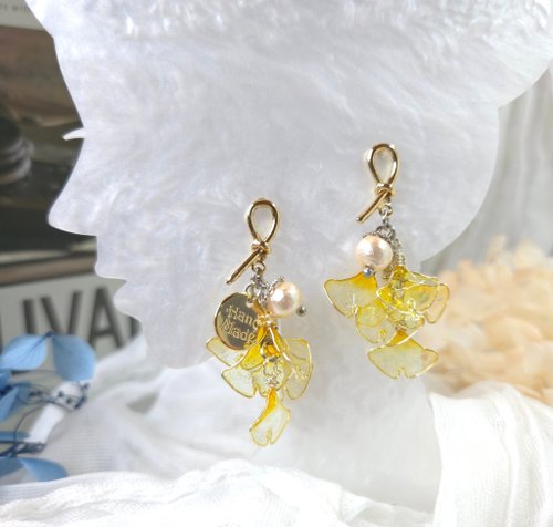 天然ベニトアイト 花形ピアス 天然ベニトアイト 花形ピアス