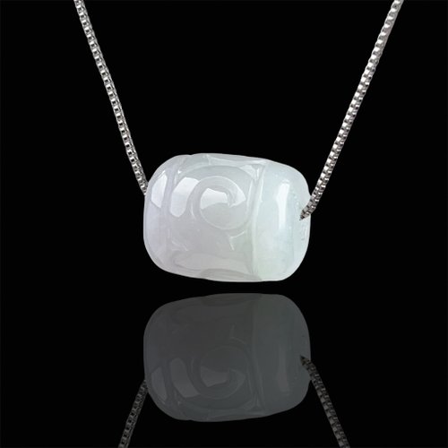 瓔珞珠寶盒 E.L.Jewelry Box 【萬事亨通】春帶彩翡翠雕花路路通項鍊|天然緬甸玉翡翠A貨|送禮