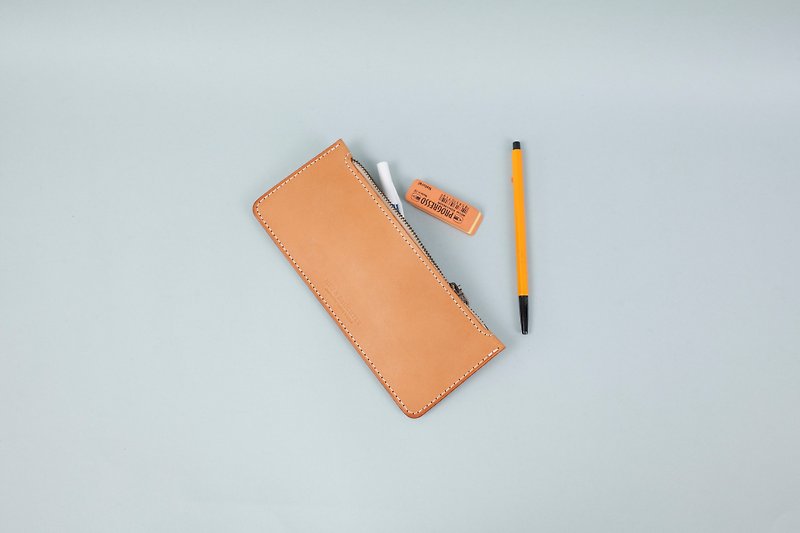 Pencil Case | Leather Customization | Custom Typing | Stationery Storage | Pencil Case | Genuine Leather | - Pencil Cases - Genuine Leather 