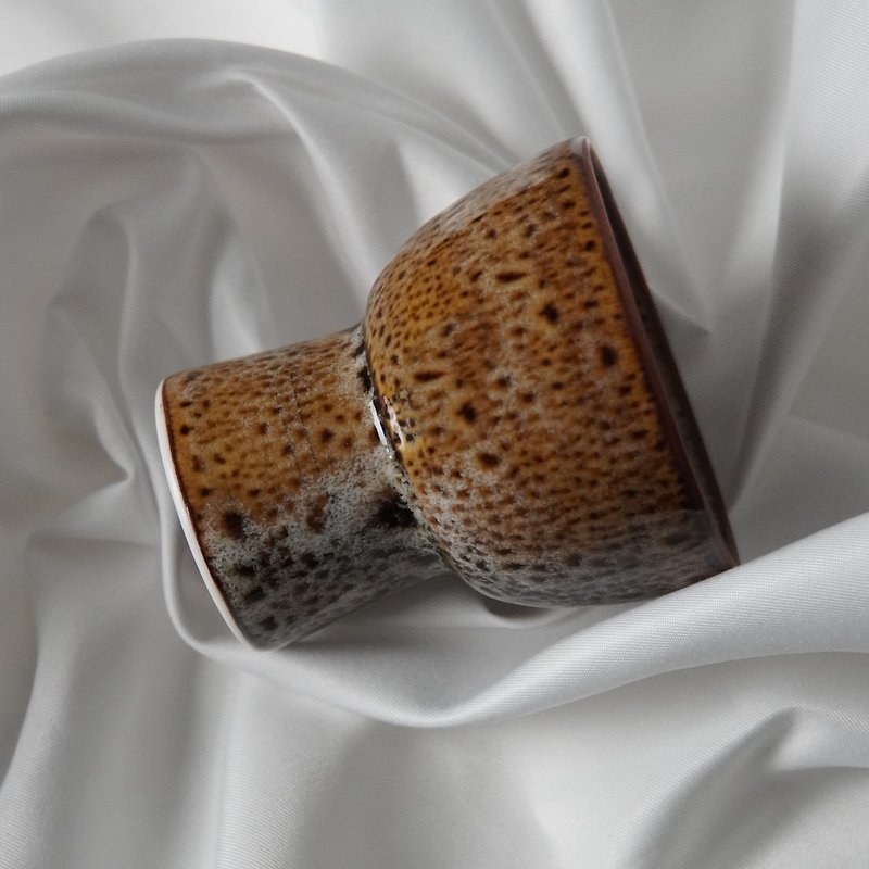 Mini Leopard Pattern Heonda Cup - Teapots & Teacups - Pottery Brown