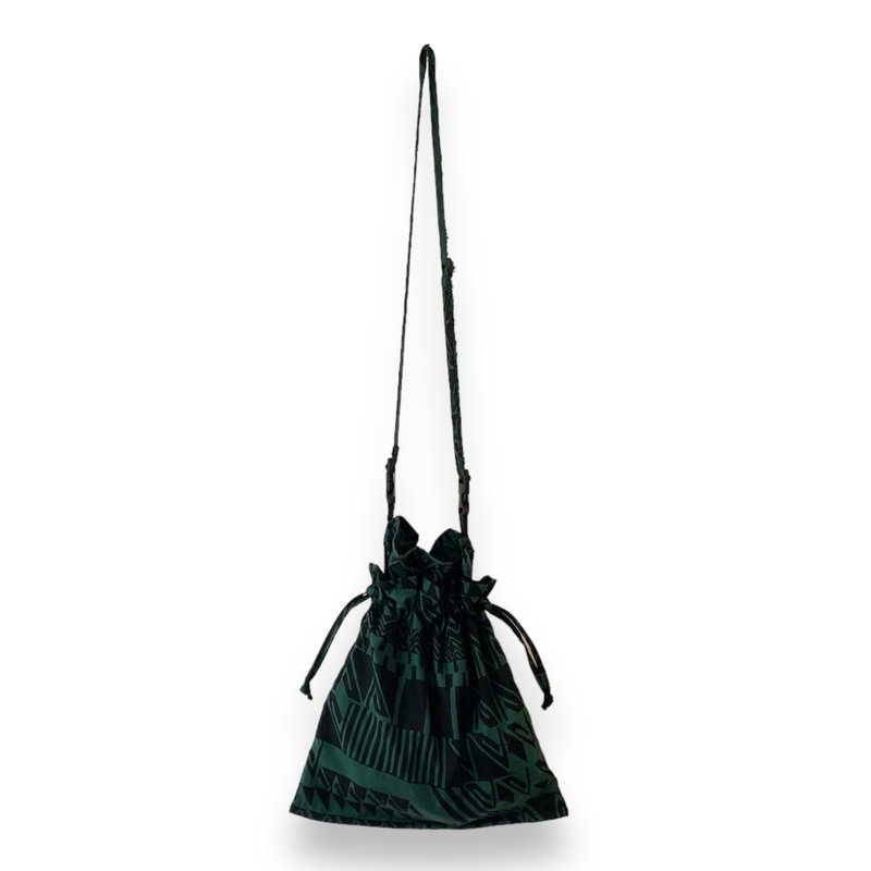 Drawstring Bag With Removable Shoulder Strap - 側背包/斜背包 - 棉．麻 