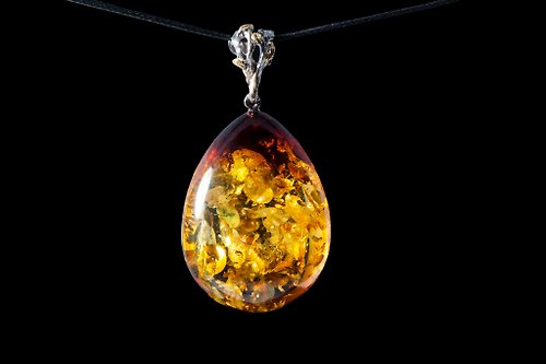 AVAmber Cognac-Gold Baltic Amber Pendant, Baltic amber pendant