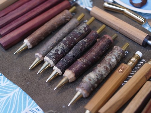 阿發的阿公是木匠 黃銅原木樹枝0.5自動鉛筆-預約訂製