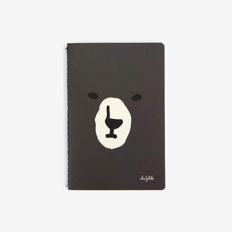 Dailylike空白のノートブック便利な手帳-02ツキノワグマ、E2D49122 - ノート・手帳 - 紙 ブラック