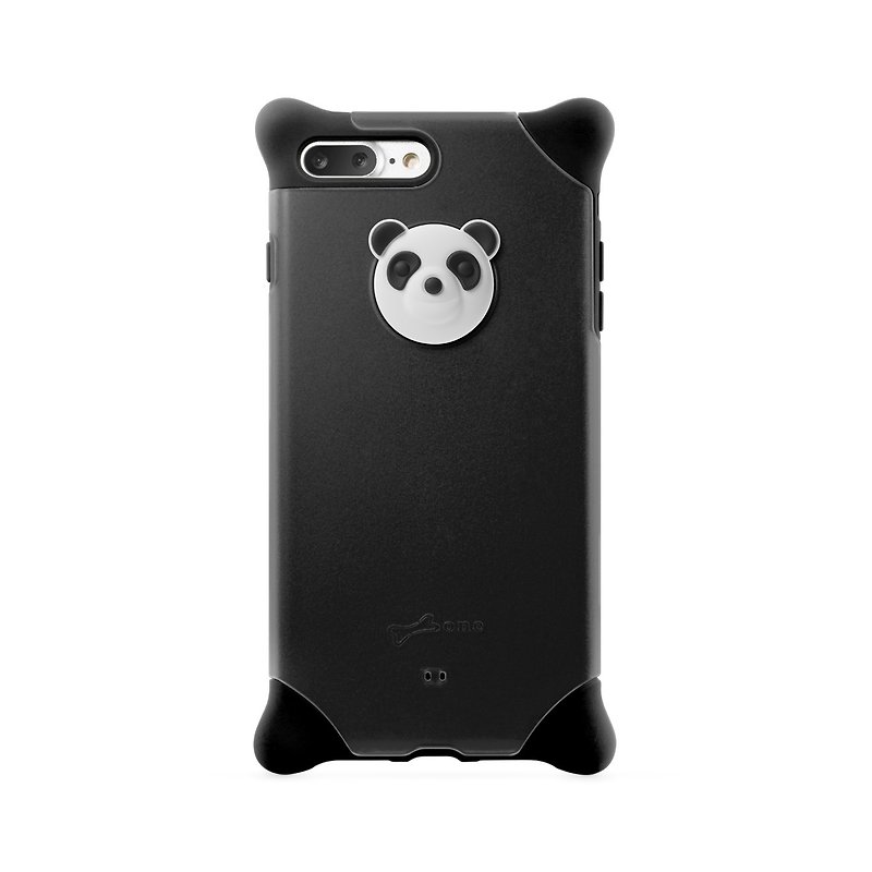 Bone / iPhone 8 Plus / 7 Plus Bubble Protective Phone Case-Cat Bear - เคส/ซองมือถือ - ซิลิคอน สีดำ