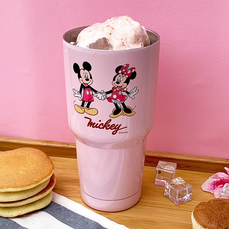 Disney 米奇米妮 不鏽鋼雙層随行冰霸杯900ml - 水壺/水瓶 - 不鏽鋼 粉紅色