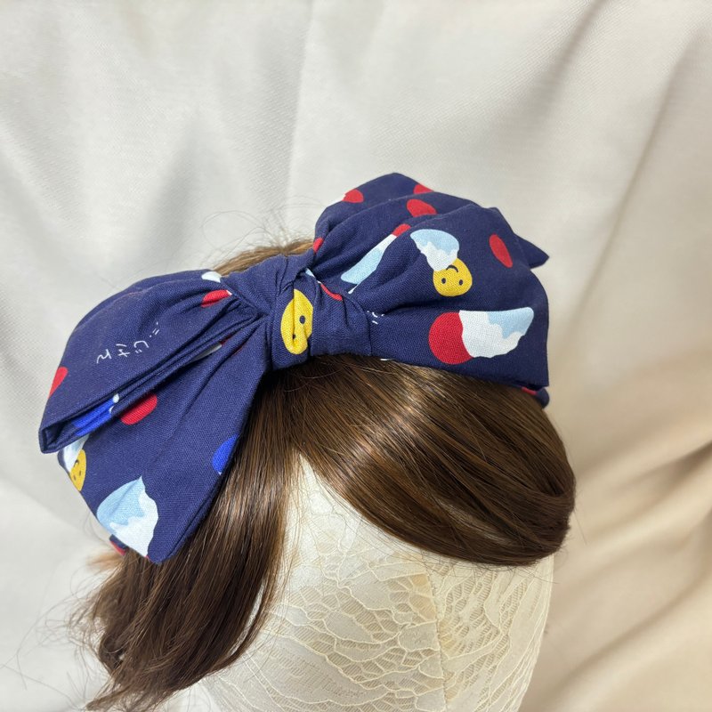 Smiling Mount Fuji | Intertwined Bow Headband - Hair Accessories - Cotton & Hemp Pink