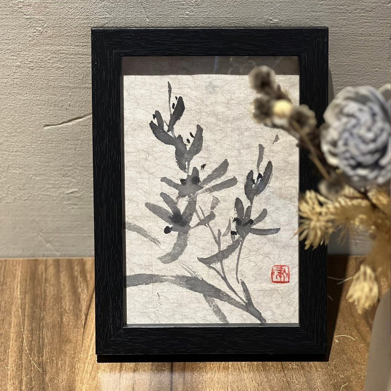 Hand-painted ink sketch | Orchid | Chinese painting - Items for Display - Paper 