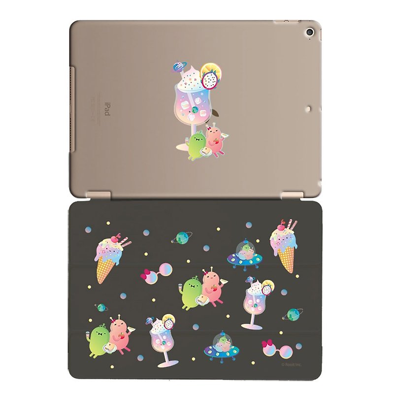 New Collection - No Personality Roo-iPad Crystal Case: 【Dessert】 "iPad Mini" Crystal Case (Black) + Smart Cover Magnetic Bar (Black), AB0BB03 - Tablet & Laptop Cases - Plastic Multicolor