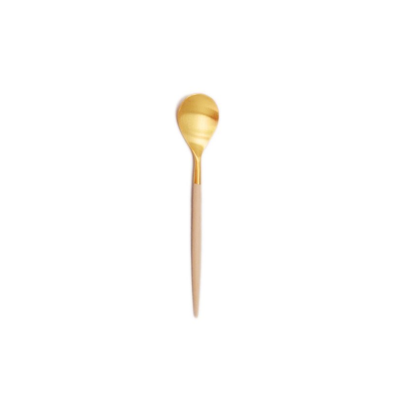葡萄牙 Cutipol  MIO  奶茶金霧面不鏽鋼 咖啡匙 - 刀叉/湯匙/餐具組 - 不鏽鋼 卡其色