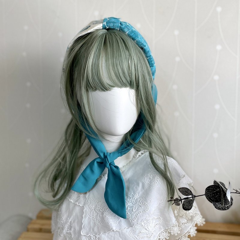 Multi-use strap headband / wide hairband silk scarf painless headband hair accessories bowknot cross knotted - ที่คาดผม - วัสดุอื่นๆ 