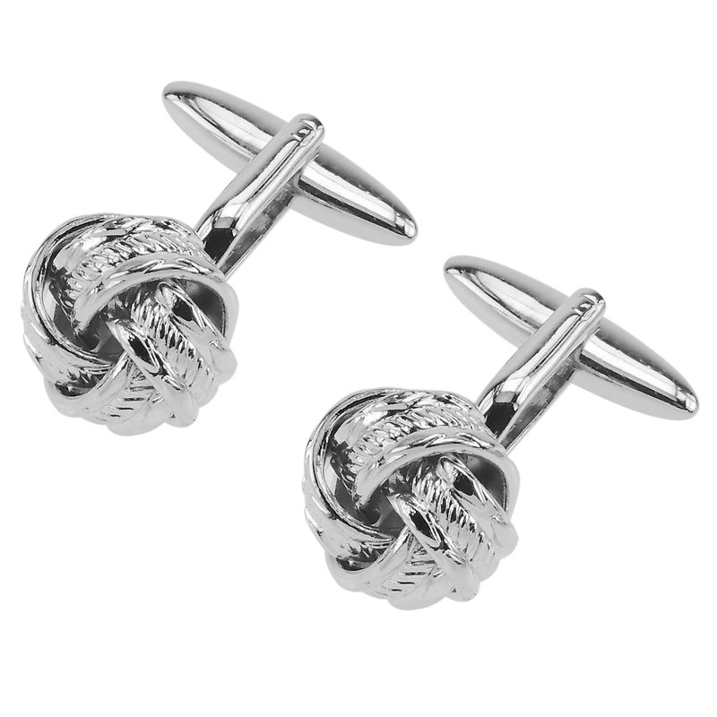 Silver Rope Knot Cufflinks - Cuff Links - Other Metals Silver