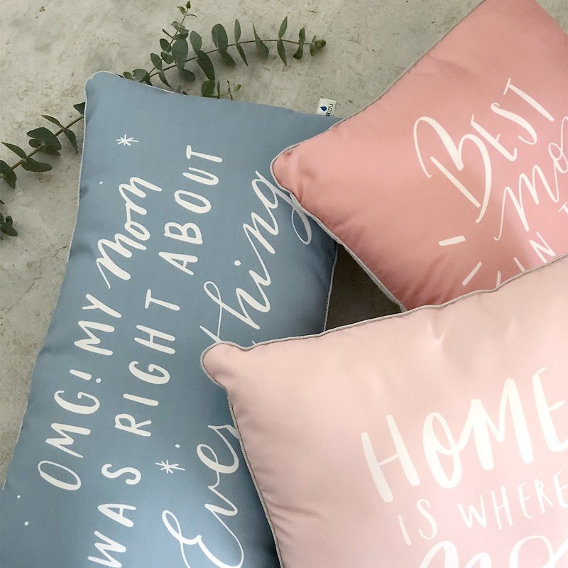 Thanks mommy cursive text pillow pillow mother's day gift - หมอน - เส้นใยสังเคราะห์ 